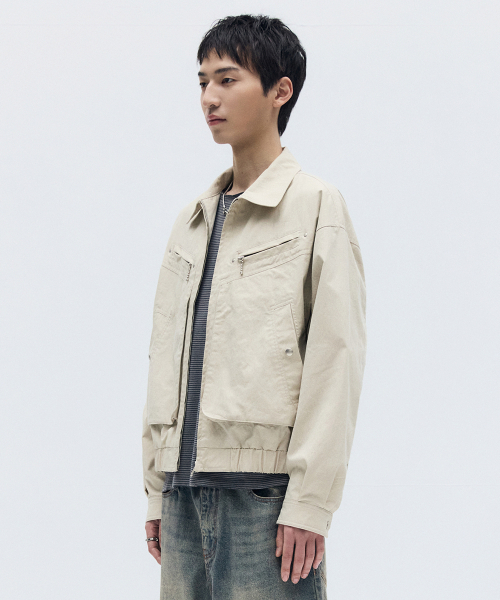 MAISON MINED(メゾンミネド)の「OVERLAYED POCKET BLOUSON BEIGE(ブルゾン・メンズ・その他・SMALL/MEDIUM/LARGE)」の10枚目の写真