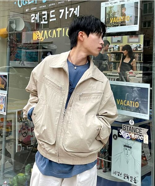 MAISON MINED(メゾンミネド)の「OVERLAYED POCKET BLOUSON BEIGE(ブルゾン・メンズ・その他・SMALL/MEDIUM/LARGE)」の5枚目の写真