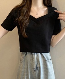 スクエアネック半袖Tシャツ