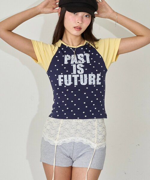 WHO'S WHO gallery(フーズフーギャラリー)の「【新色WEB限定カラーあり】メニースターラグランチビT(Tシャツ/カットソー・レディース・ネイビー/ピンク/オフホワイト/サックスブルー/ホワイト系その他・FREE)」の3枚目の写真