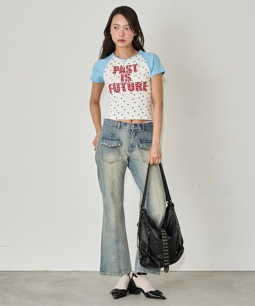 WHO'S WHO gallery(フーズフーギャラリー)の「【新色WEB限定カラーあり】メニースターラグランチビT(Tシャツ/カットソー・レディース・ネイビー/ピンク/オフホワイト/サックスブルー/ホワイト系その他・FREE)」の18枚目の写真