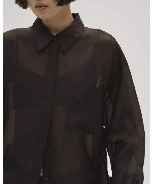 TODAYFUL（トゥデイフル）の「Chambray Silky Shirts 12610427（シャツ/ブラウス・レディース・グレー/ブラウン・FREE）」の3枚目の写真