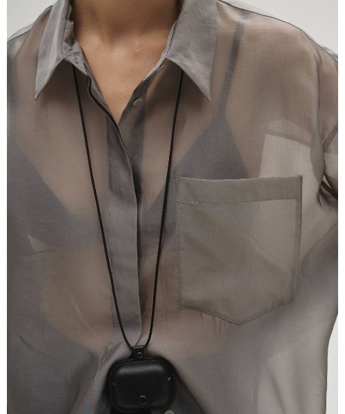 TODAYFUL（トゥデイフル）の「Chambray Silky Shirts 12610427（シャツ/ブラウス・レディース・グレー/ブラウン・FREE）」の6枚目の写真