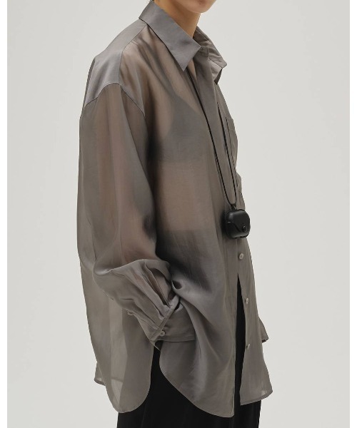 TODAYFUL（トゥデイフル）の「Chambray Silky Shirts 12610427（シャツ/ブラウス・レディース・グレー/ブラウン・FREE）」の9枚目の写真