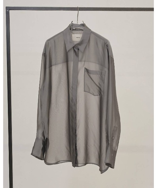 TODAYFUL（トゥデイフル）の「Chambray Silky Shirts 12610427（シャツ/ブラウス・レディース・グレー/ブラウン・FREE）」の11枚目の写真