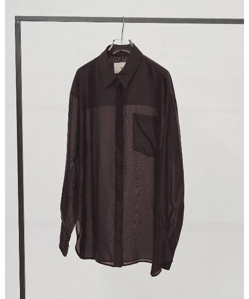 TODAYFUL（トゥデイフル）の「Chambray Silky Shirts 12610427（シャツ/ブラウス・レディース・グレー/ブラウン・FREE）」の14枚目の写真