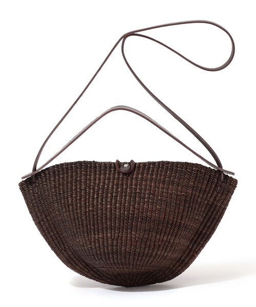 新品 イネスブレッサンド　MEDIUM WALNUT かごバッグ INES BRESSAND MEDIUM WALNUT ショルダーバッグ（かごバッグ