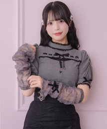ROJITA | レースアームウォーマー付きデコルテレーストップス(Tシャツ/カットソー)