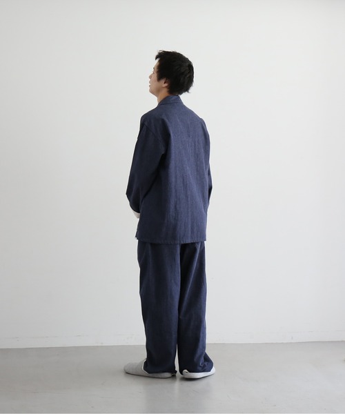 NOWHAW(ノウハウ)の「NOWHAW "Day" pajama(ルームウェア/パジャマ・メンズ・ダークインディゴブルー・2/1)」の2枚目の写真