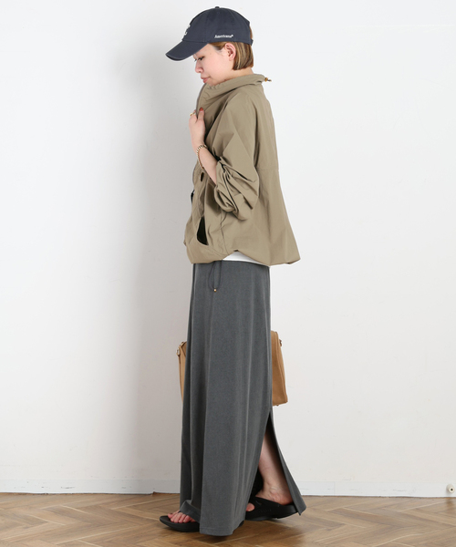 AMERICANA(アメリカーナ)の「【AMERICANA/アメリカーナ】別注NYLON blouson(ナイロンジャケット・レディース・ベージュ/ブラック・FREE)」の22枚目の写真