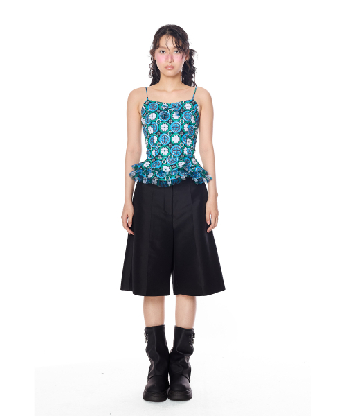 GREEDILOUS(グリディアス)の「Signature Floral Lace-up Waist Sleeveless Top(その他トップス・レディース・その他・X-SMALL/SMALL/MEDIUM/LARGE)」の2枚目の写真