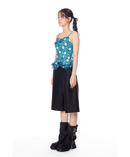 GREEDILOUS(グリディアス)の「Signature Floral Lace-up Waist Sleeveless Top(その他トップス・レディース・その他・X-SMALL/SMALL/MEDIUM/LARGE)」の3枚目の写真