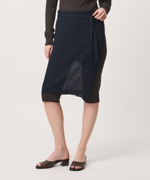 【別注】＜Ernie Palo for 6＞OPEN WORK KNIT SKIRT/巻きスカート