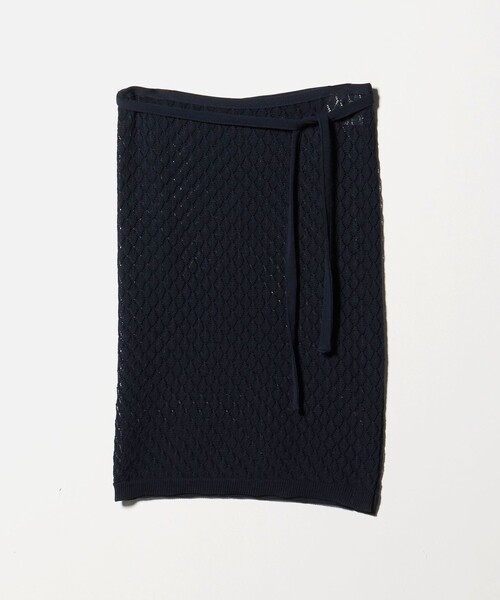 6(ロク)の「【別注】<Ernie Palo for 6>OPEN WORK KNIT SKIRT/巻きスカート(スカート・レディース・ネイビー/ライトピンク・38)」の5枚目の写真