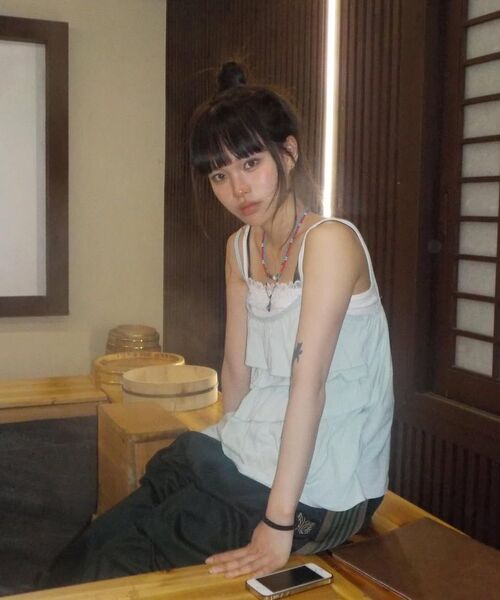 EXPIRED GIRL(エクスパイアードガール)の「Unbalanced Frill Cami Mint(Tシャツ/カットソー・レディース・その他・FREE)」の5枚目の写真