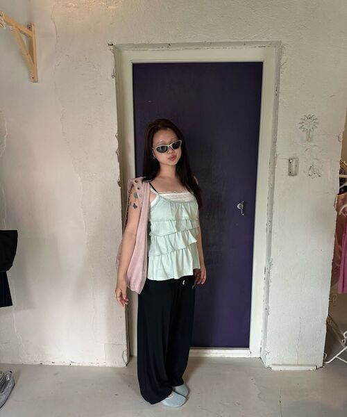 EXPIRED GIRL(エクスパイアードガール)の「Unbalanced Frill Cami Mint(Tシャツ/カットソー・レディース・その他・FREE)」の7枚目の写真