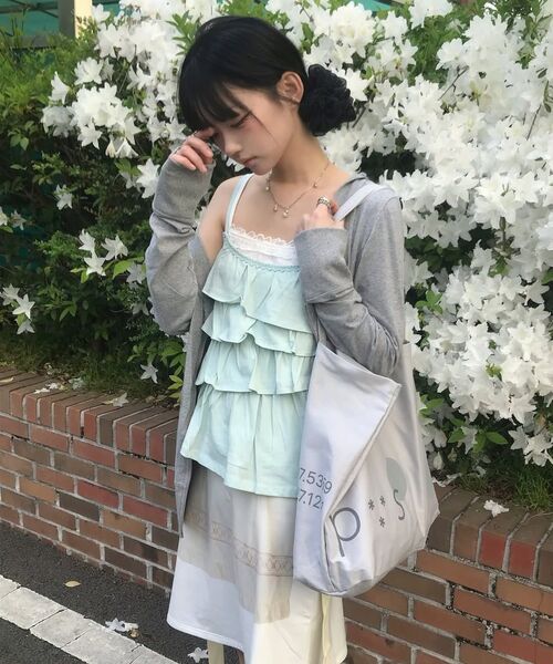 EXPIRED GIRL(エクスパイアードガール)の「Unbalanced Frill Cami Mint(Tシャツ/カットソー・レディース・その他・FREE)」の8枚目の写真