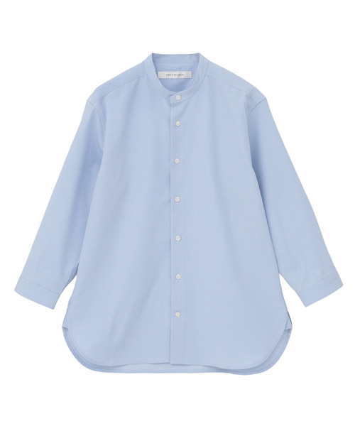 MEN'S MELROSE(メンズメルローズ)の「マルチファブリックバンドカラー8分袖シャツ(シャツ/ブラウス・メンズ・ストライプ/ホワイト/ブルー・4/2/3)」の13枚目の写真