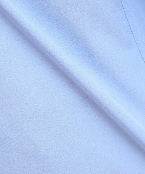 MEN'S MELROSE(メンズメルローズ)の「マルチファブリックバンドカラー8分袖シャツ(シャツ/ブラウス・メンズ・ストライプ/ホワイト/ブルー・4/2/3)」の14枚目の写真