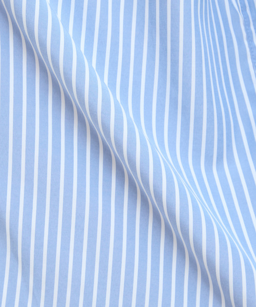 MEN'S MELROSE(メンズメルローズ)の「マルチファブリックバンドカラー8分袖シャツ(シャツ/ブラウス・メンズ・ストライプ/ホワイト/ブルー・4/2/3)」の16枚目の写真