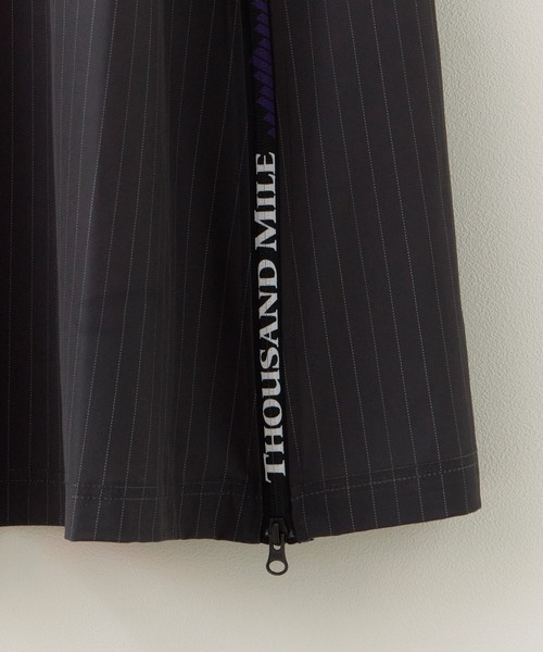 THOUSAND MILE（サウザンドマイル）の「THOUSAND MILE/サウザンドマイル FRENCH SLEEVE OP ストライプ柄 クルーネック ロング丈 フレンチスリーブ 2026年 夏 夏服（ワンピース・レディース・ネイビー/チャコール・FREE）」の5枚目の写真