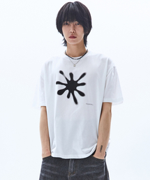 RAIMENT（レイメント）の「スターピッシュスプレー半袖Tシャツ_ホワイト（Tシャツ/カットソー）」