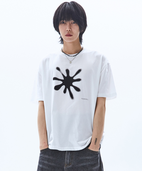 RAIMENT(レイメント)の「スターピッシュスプレー半袖Tシャツ_ホワイト(Tシャツ/カットソー・メンズ・その他・SMALL/MEDIUM/LARGE)」の1枚目の写真