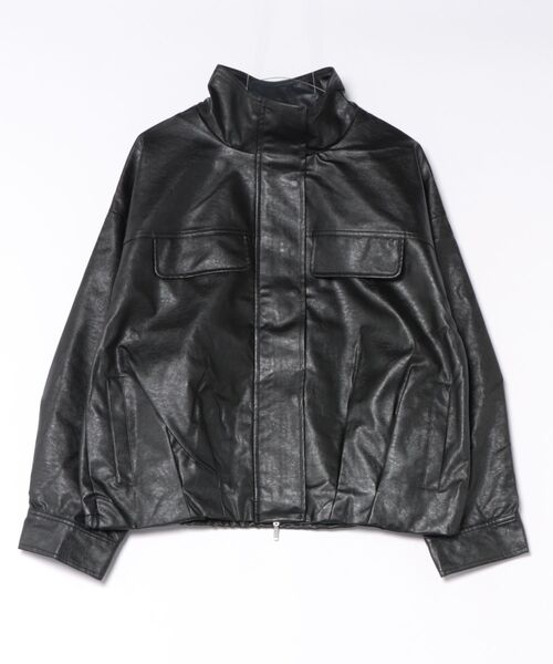 Wonder apartment SELECT（ワンダーアパートメントセレクト）の「レザージャケット（その他アウター・レディース・ブラック/オフホワイト・FREE）」の2枚目の写真