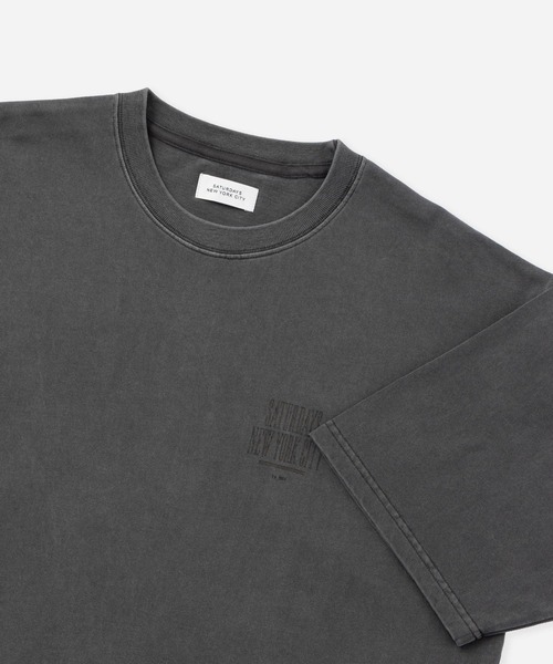 Saturdays NYC(サタデーズ ニューヨークシティ )の「Slash Pigment Relax SS Tee(Tシャツ/カットソー・メンズ・ネイビー/キナリ/チャコールグレー・XL/S/M/L)」の7枚目の写真