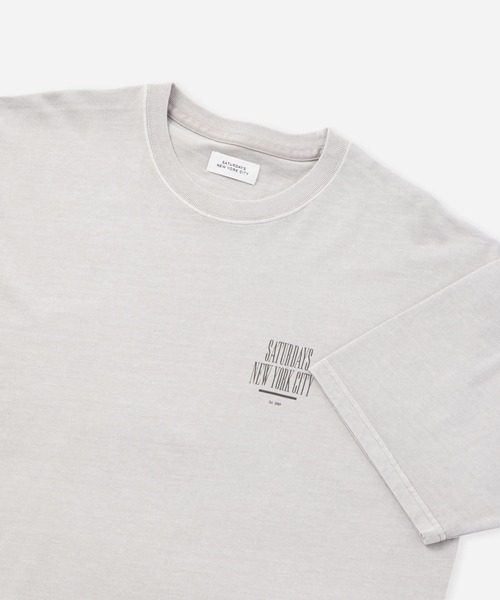 Saturdays NYC(サタデーズ ニューヨークシティ )の「Slash Pigment Relax SS Tee(Tシャツ/カットソー・メンズ・ネイビー/キナリ/チャコールグレー・XL/S/M/L)」の8枚目の写真