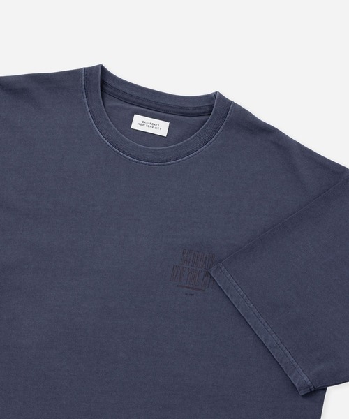 Saturdays NYC(サタデーズ ニューヨークシティ )の「Slash Pigment Relax SS Tee(Tシャツ/カットソー・メンズ・ネイビー/キナリ/チャコールグレー・XL/S/M/L)」の9枚目の写真