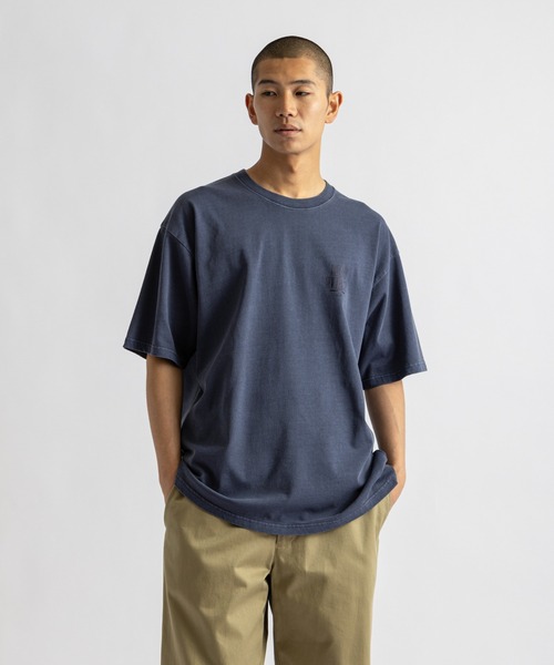 Saturdays NYC(サタデーズ ニューヨークシティ )の「Slash Pigment Relax SS Tee(Tシャツ/カットソー・メンズ・ネイビー/キナリ/チャコールグレー・XL/S/M/L)」の18枚目の写真