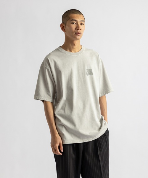 Saturdays NYC(サタデーズ ニューヨークシティ )の「Slash Pigment Relax SS Tee(Tシャツ/カットソー・メンズ・ネイビー/キナリ/チャコールグレー・XL/S/M/L)」の16枚目の写真
