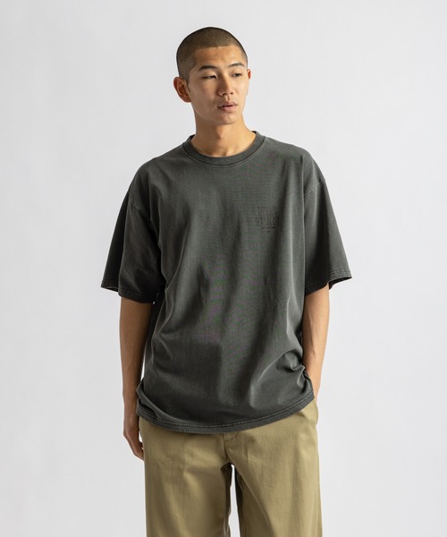 Saturdays NYC(サタデーズ ニューヨークシティ )の「Slash Pigment Relax SS Tee(Tシャツ/カットソー・メンズ・ネイビー/キナリ/チャコールグレー・XL/S/M/L)」の13枚目の写真