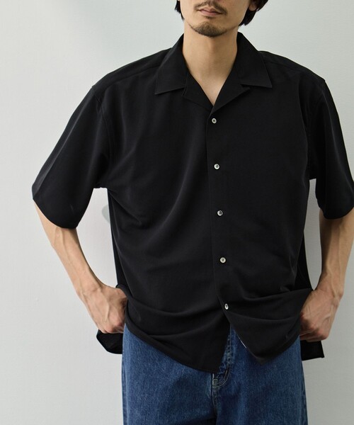 KANEMASA PHIL.(カネマサフィル)の「【KANEMASA PHIL./カネマサフィル】36G Cupro Ether Shirt(シャツ/ブラウス・メンズ・ダークグレー/ブラック・M/S)」の10枚目の写真