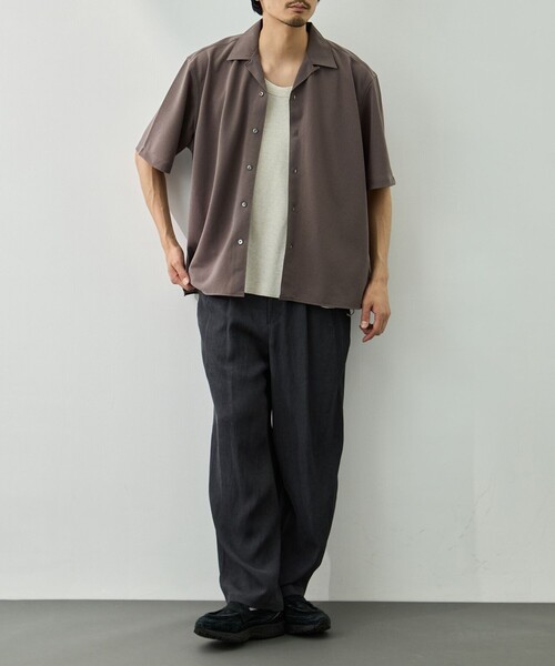KANEMASA PHIL.(カネマサフィル)の「【KANEMASA PHIL./カネマサフィル】36G Cupro Ether Shirt(シャツ/ブラウス・メンズ・ダークグレー/ブラック・M/S)」の20枚目の写真