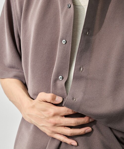 KANEMASA PHIL.(カネマサフィル)の「【KANEMASA PHIL./カネマサフィル】36G Cupro Ether Shirt(シャツ/ブラウス・メンズ・ダークグレー/ブラック・M/S)」の21枚目の写真