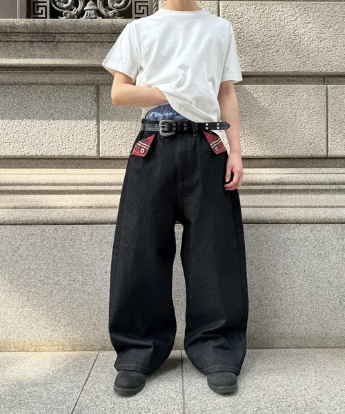 kutir(クティール)の「POCKET FLAP DESIGN RIGID DENIM/ポケットフラップデザインリジットデニム(デニムパンツ・メンズ・インディゴブルー/ブラック・LARGE/MEDIUM/SMALL)」の14枚目の写真