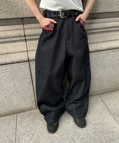 kutir(クティール)の「POCKET FLAP DESIGN RIGID DENIM/ポケットフラップデザインリジットデニム(デニムパンツ・メンズ・インディゴブルー/ブラック・LARGE/MEDIUM/SMALL)」の12枚目の写真