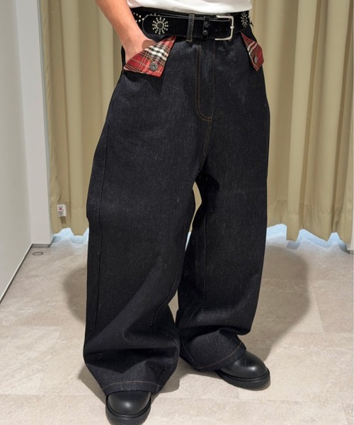 kutir(クティール)の「POCKET FLAP DESIGN RIGID DENIM/ポケットフラップデザインリジットデニム(デニムパンツ・メンズ・インディゴブルー/ブラック・LARGE/MEDIUM/SMALL)」の8枚目の写真