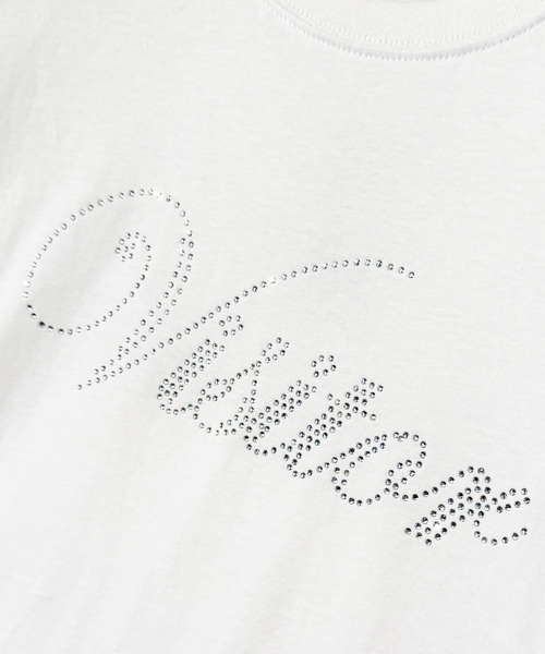 Chandelier（シャンデリア）の「上品に映えるラインストーン ソフトコットン ゆるTシャツ（Tシャツ/カットソー・レディース・ブラック系2/ピンク系/ホワイト系3/ブラック系/ホワイト系/ブラック系1/ホワイト系1/ブラック系3/ブラック系5/ブラック系4/ホワイト系2・L/M）」の15枚目の写真