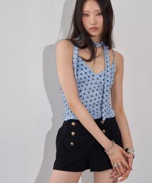 WHO'S WHO gallery | タイ付きドットキャミ(キャミソール)