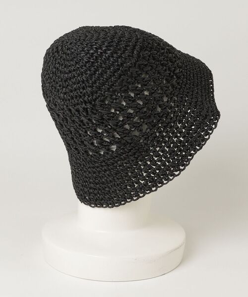 Guess（ゲス）の「CROCHET Hat ハット（ハット・レディース・ブラック/ホワイト・ONE SIZE）」の3枚目の写真
