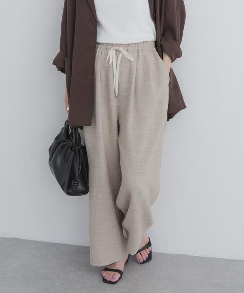 URBAN RESEARCH DOORS(アーバンリサーチドアーズ)の「ライトツイーディドロストイージーパンツ(その他パンツ・レディース・ベージュ系その他/グレー系その他・FREE)」の2枚目の写真