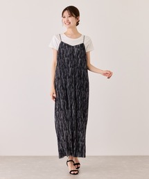 アコーディオン楊柳キャミワンピース