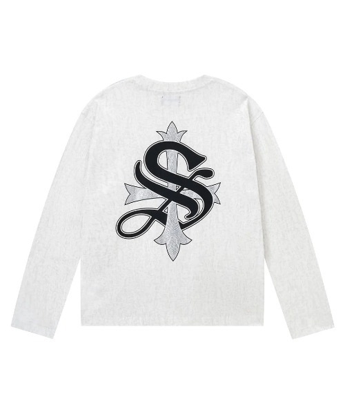 SUPPLIER（サプライヤー）の「A'GEM/9 × .kom 『SUPPLIER/サプライヤー』 Cross Rhinestone Long Sleeve Tee/クロスラインストーン長袖Tシャツ（Tシャツ/カットソー・メンズ・オフホワイト/カーキ・S）」の11枚目の写真