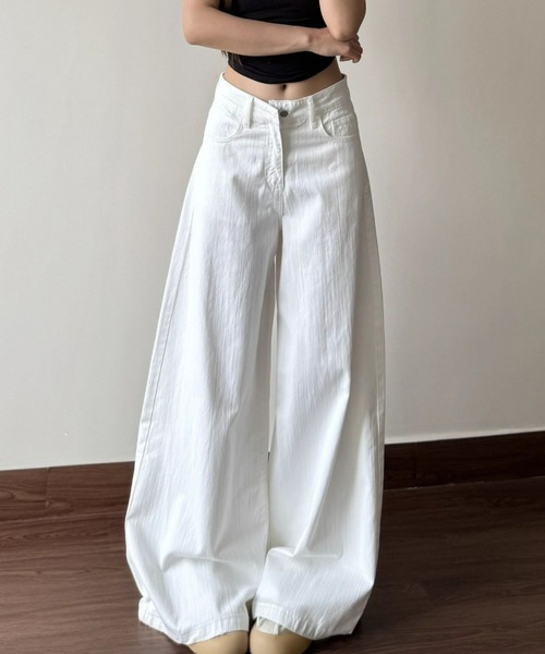 REBALANCE(リバランス)の「ホワイトワイドデニム(デニムパンツ・レディース・A・SMALL/MEDIUM/LARGE)」の5枚目の写真
