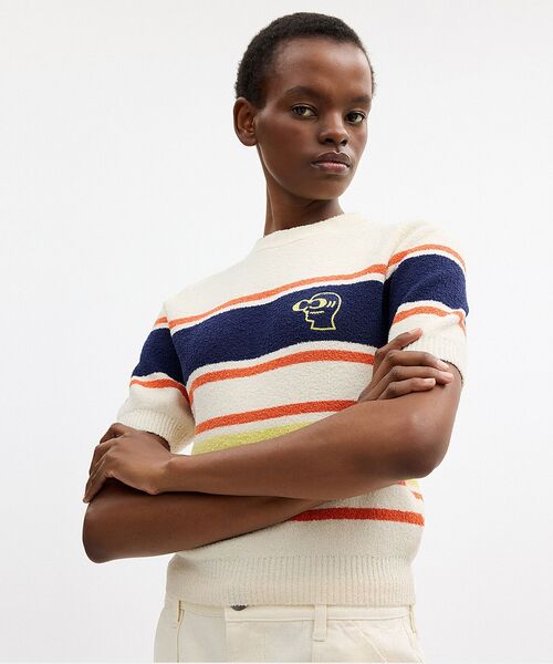 COACH(コーチ)の「【COACH | BRAIN DEAD】ストライプ ニット トップ(ニット/セーター・レディース・ホワイト系その他・MEDIUM/LARGE/X-SMALL/SMALL)」の4枚目の写真