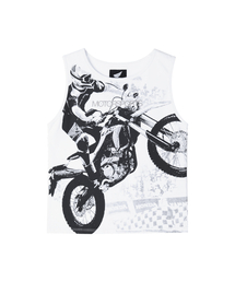 Womens Motorsport Crop Sleeveless White