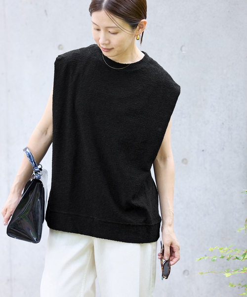 PROTAGONISTA(プロタゴニスタ)の「PROTAGONISTA/プロタゴニスタ NSカットソー PNT-CT-135(Tシャツ/カットソー・レディース・カーキ/ブラック・FREE)」の5枚目の写真